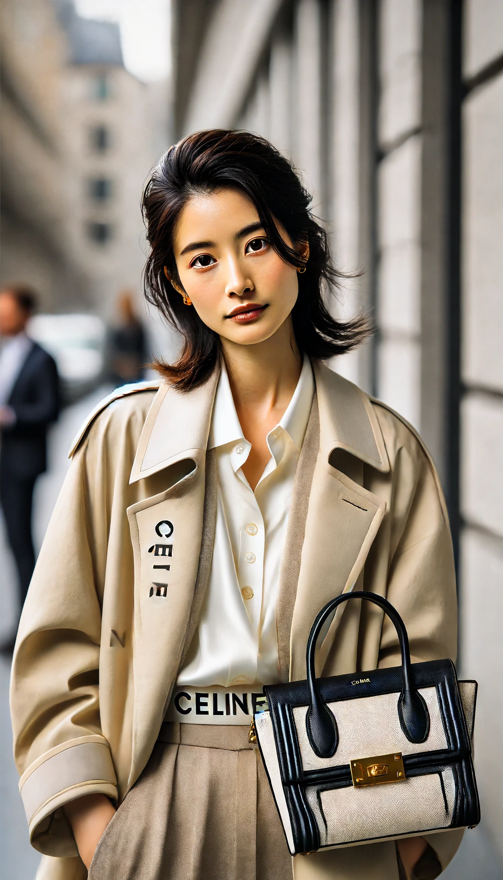 セリーヌを身にまとう女性のイメージ（AI生成画像）