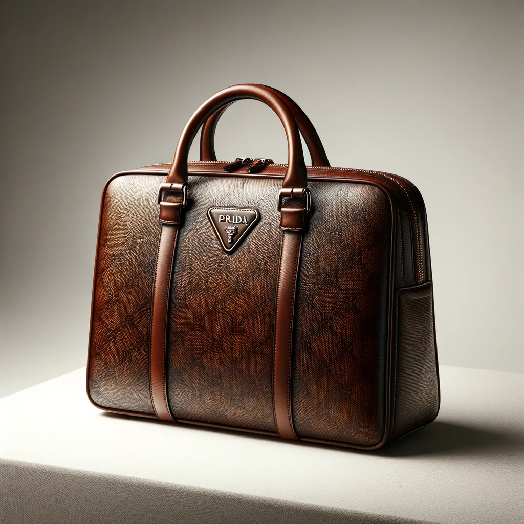 AI生成によるプラダ サフィアーノ レザー バッグ風イメージ画像
