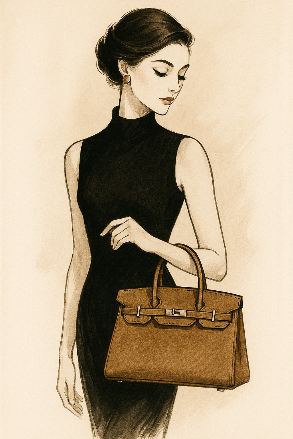 バーキン25 ブルーアビスのイメージ（AI生成）