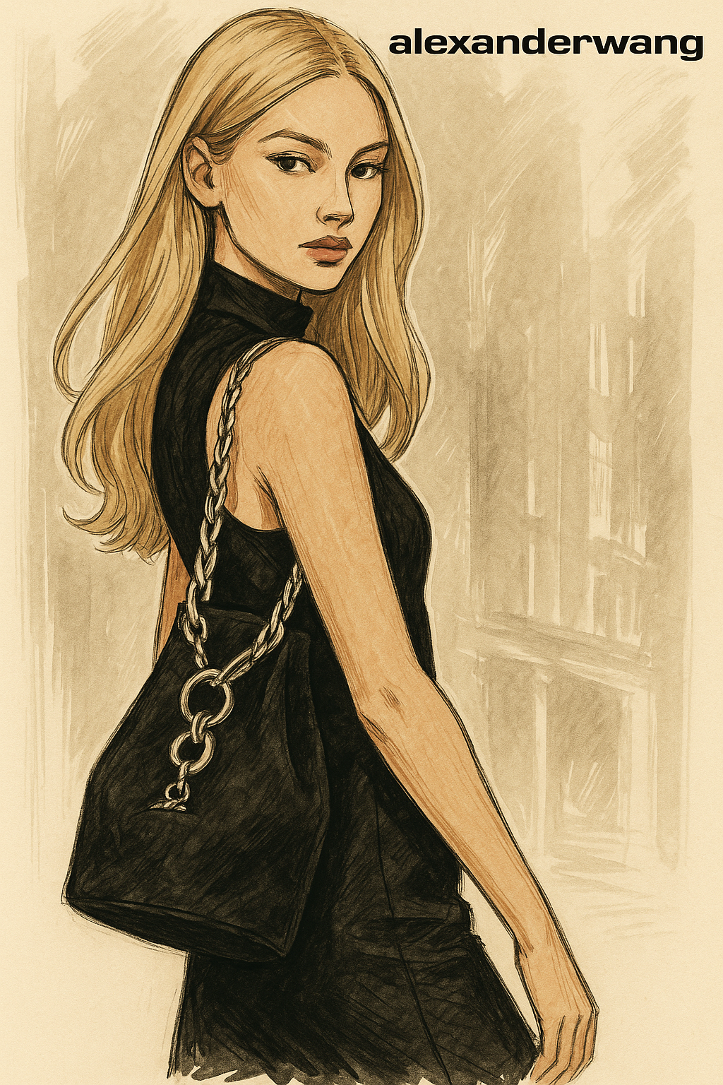 アレキサンダーワン ロッコバッグのイメージ（AI生成）