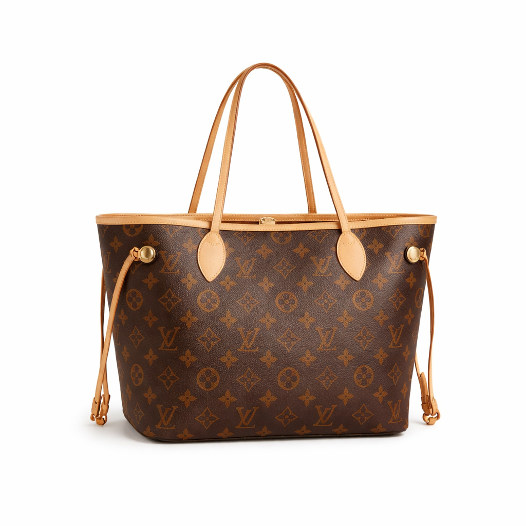 ルイ・ヴィトン ネヴァーフルを参考にしたAI生成トートバッグ画像（実際の商品・公式画像ではありません）